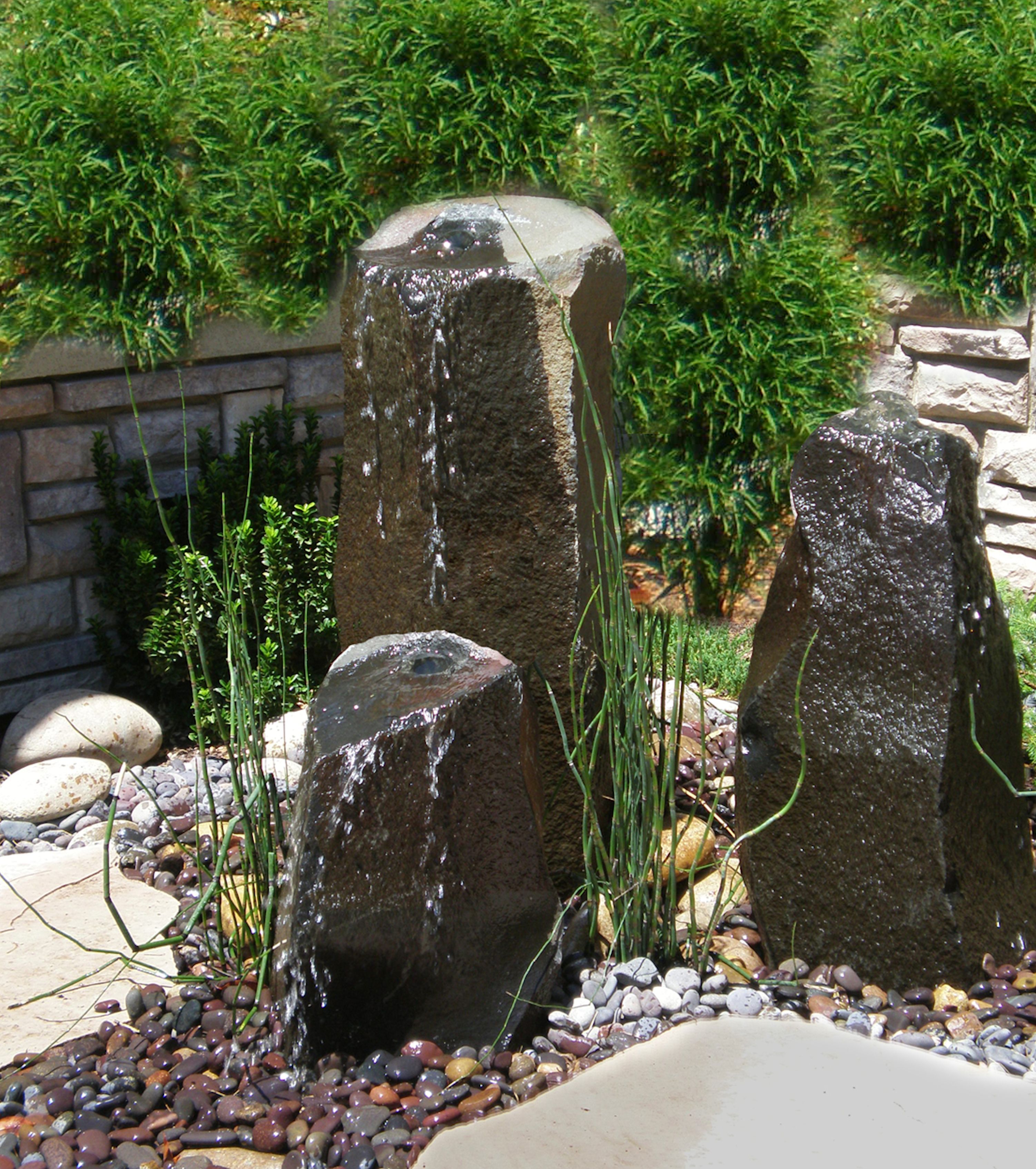 Custom Monolith Water Feature - 1 | The Garden Artist Boise, ID