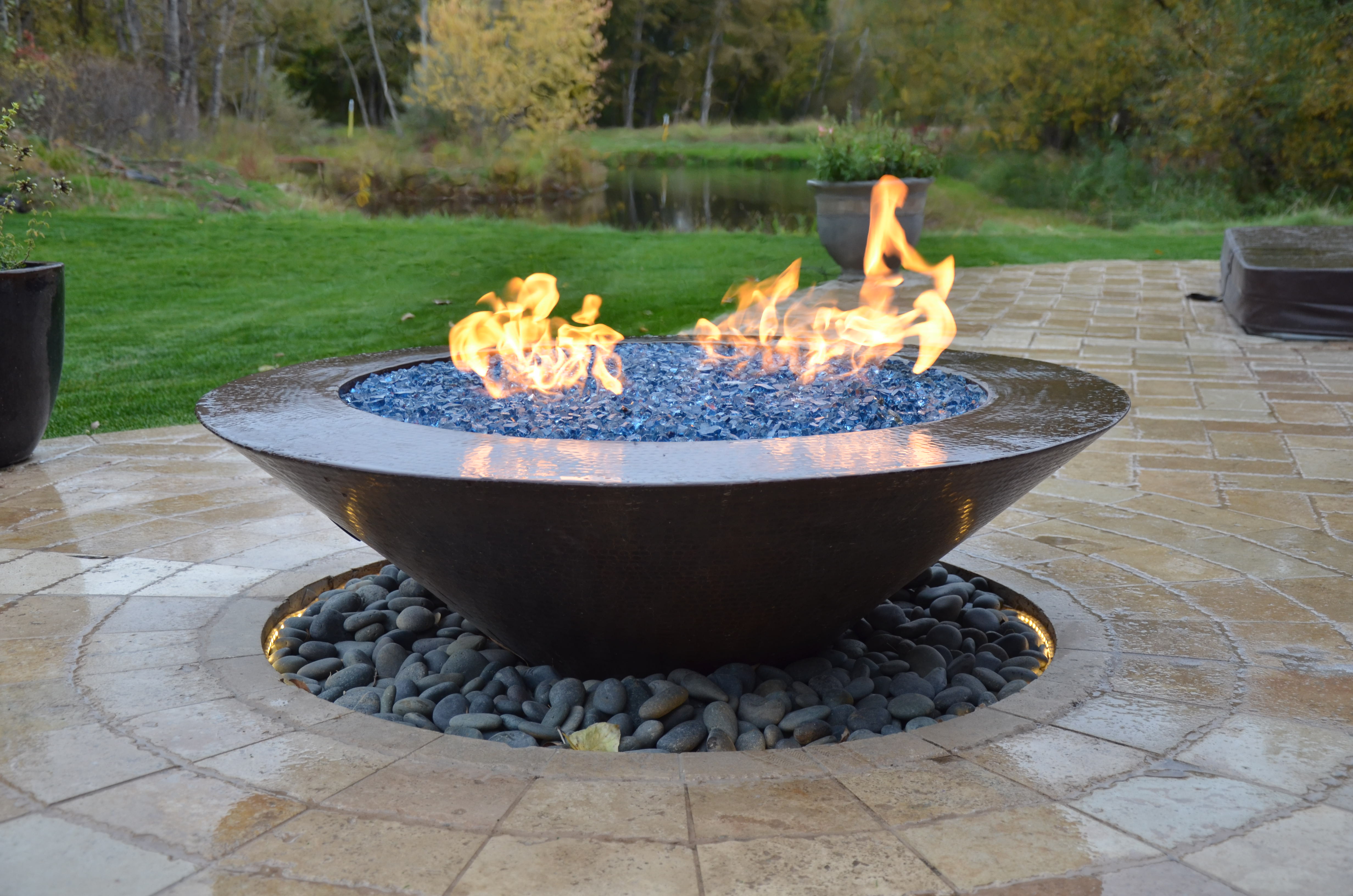 Contemporary Fire Bowl | The Garden Artist Boise, ID