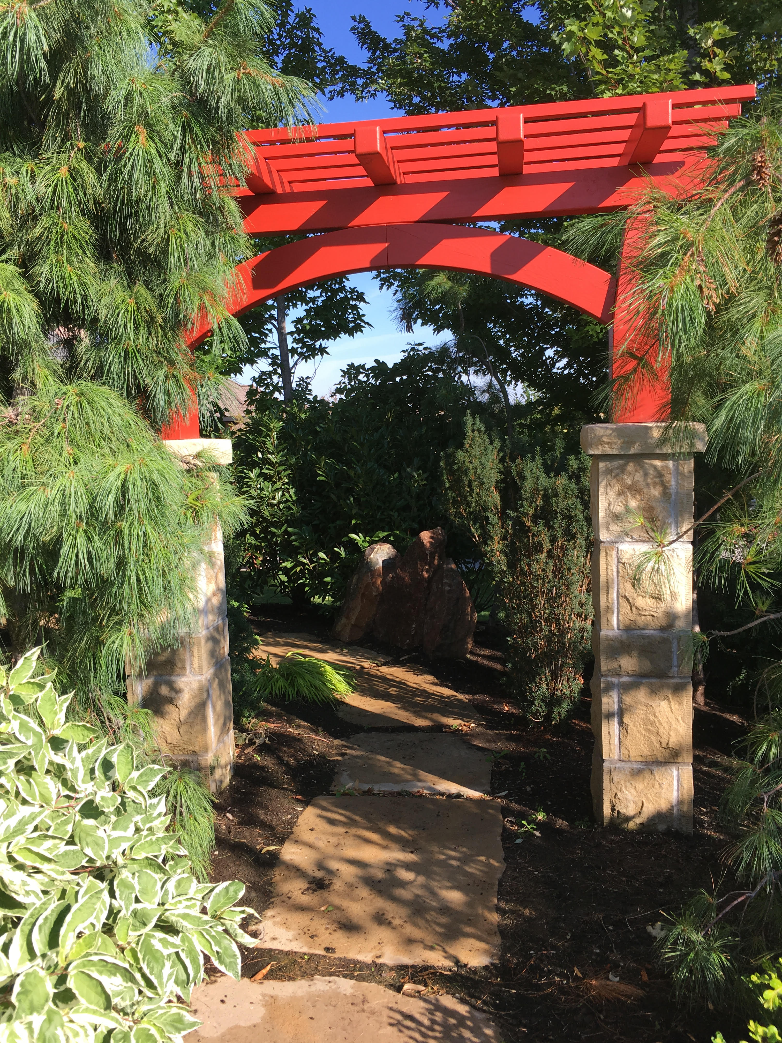 Asian-Inspired Custom Arch | The Garden Artist Boise, ID